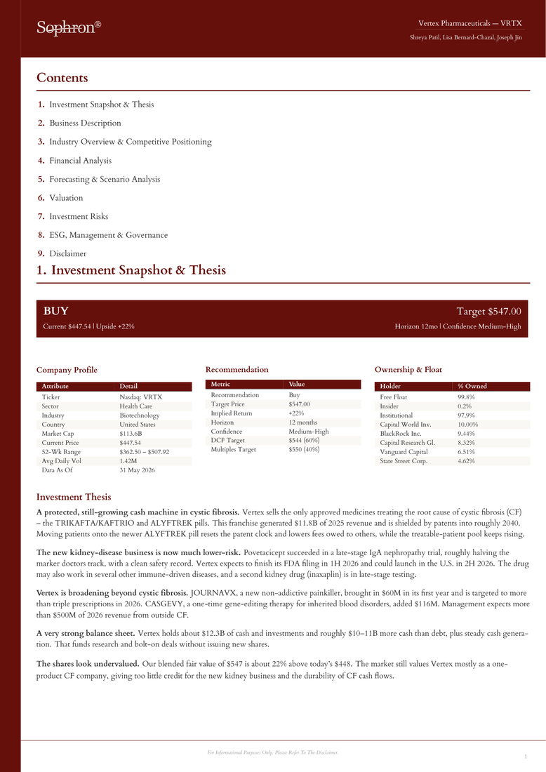Buy rating, $547 target, company profile and the investment thesis