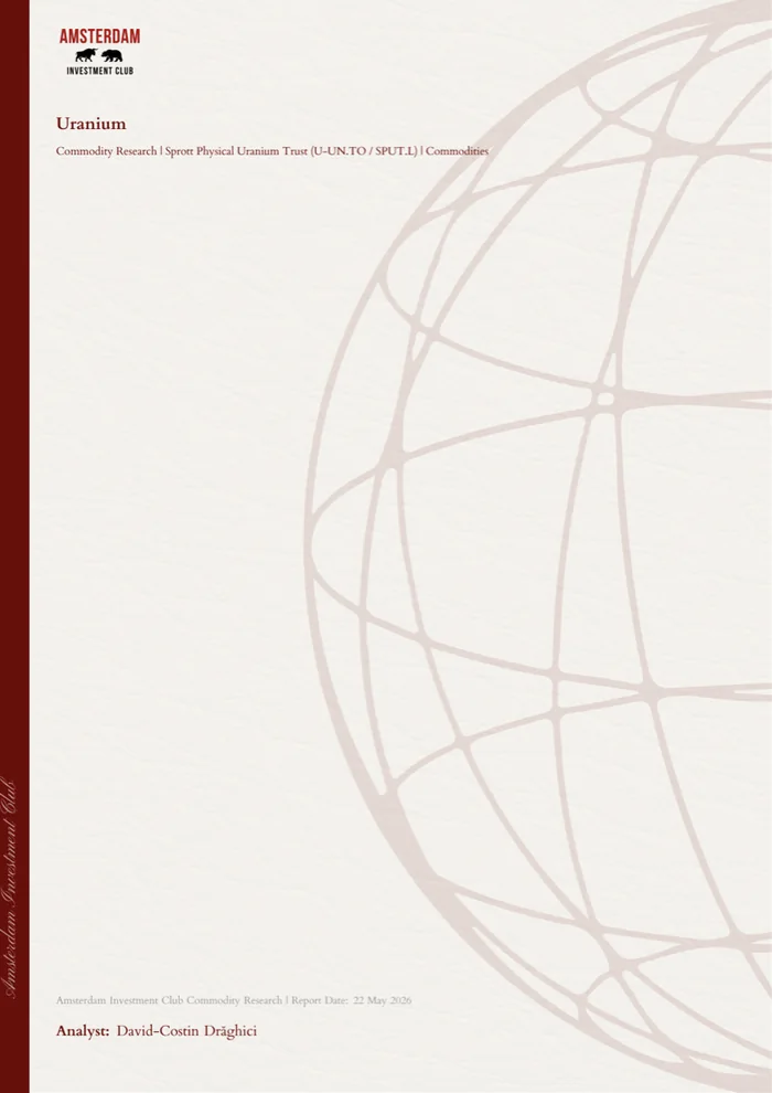 Cover of a signed-off AIC analyst research report on uranium