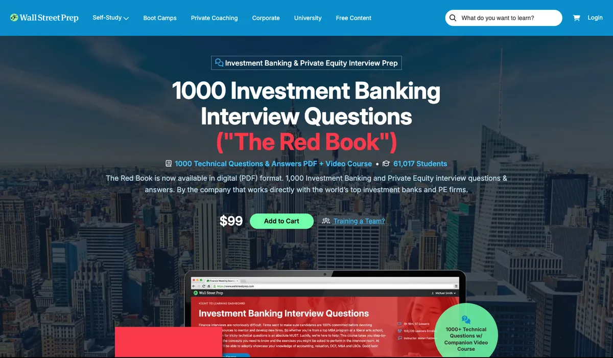 The Red Book page on wallstreetprep.com