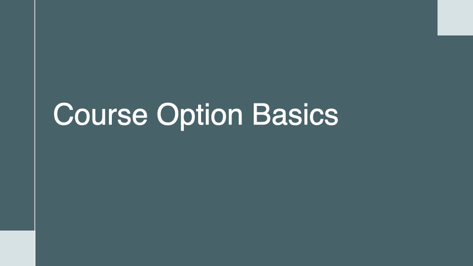 Course slide